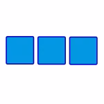 3 PARTES DE 25 X 25 CM +€50.00