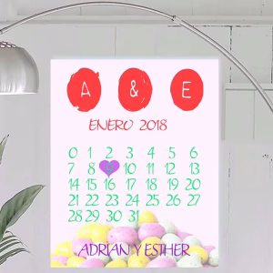 placa personalizada calendario