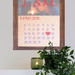 placa personalizada calendario