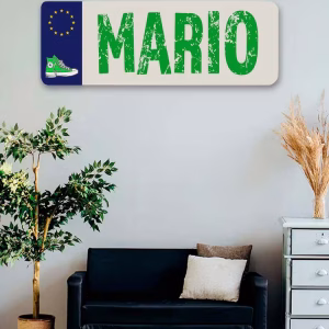Matrículas personalizadas pegadas